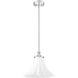 Fleur 1 Light 12 inch Brushed Nickel Pendant Ceiling Light