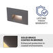 WAC 12V Step Light LED 1.5 inch Solid Brass Coated in Bronze ADA Step and Wall Light in 2700K Warm LED, WAC Landscape