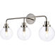 Hanson 3 Light 28 inch Polish Nickel Bath Sconce Wall Light