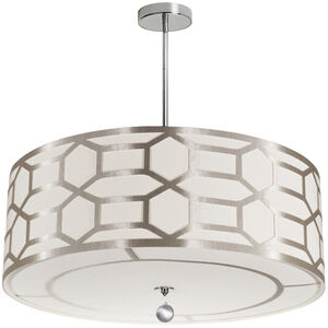 Pembroke LED 24 inch Polished Chrome with White-Gold Pendant Ceiling Light