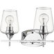 Joliet 2 Light 15 inch Chrome Vanity Wall Light