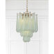 Ollie 4 Light 14.25 inch Aged Brass Pendant Ceiling Light in Sand Glass Green