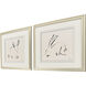 Illustrative Bunny Beige and Black and Neutral Framed Art, Propac
