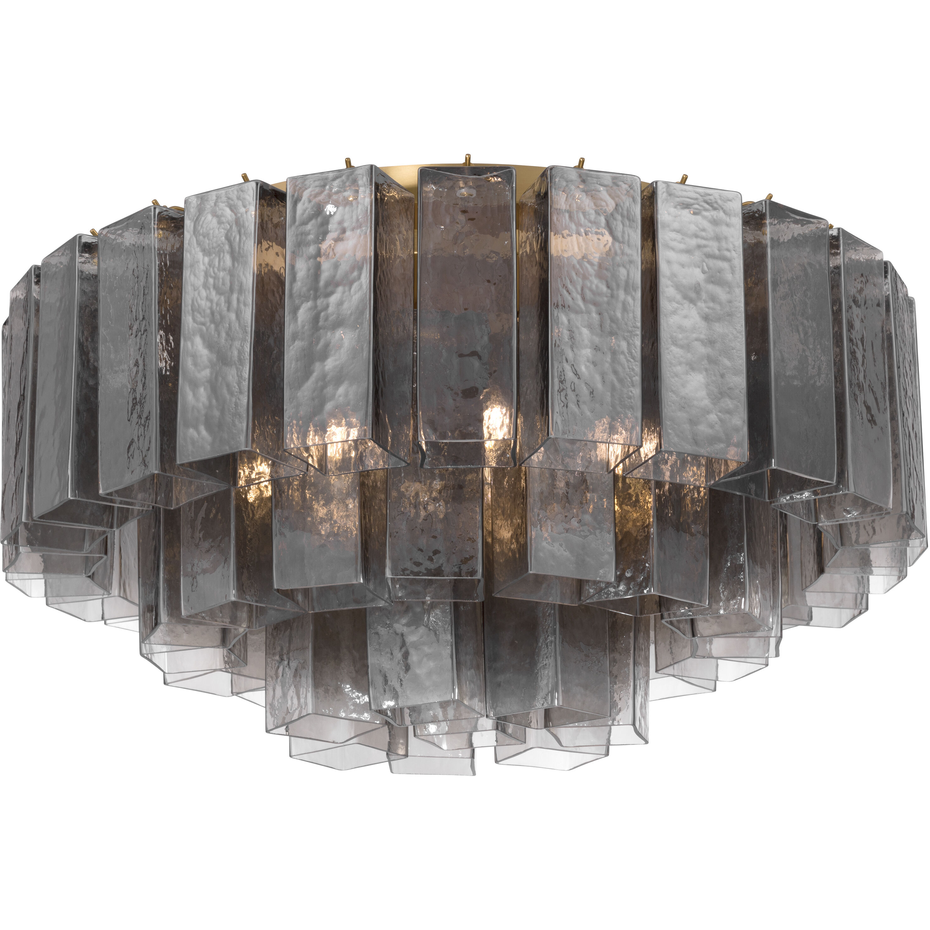 Torvento 7 Light 28 inch Legacy Brass Flush Mount Ceiling Light