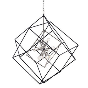 Roundout 12 Light 34 inch Polished Nickel Pendant Ceiling Light