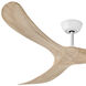 Swell 60 inch Matte White with Natural Blades Fan