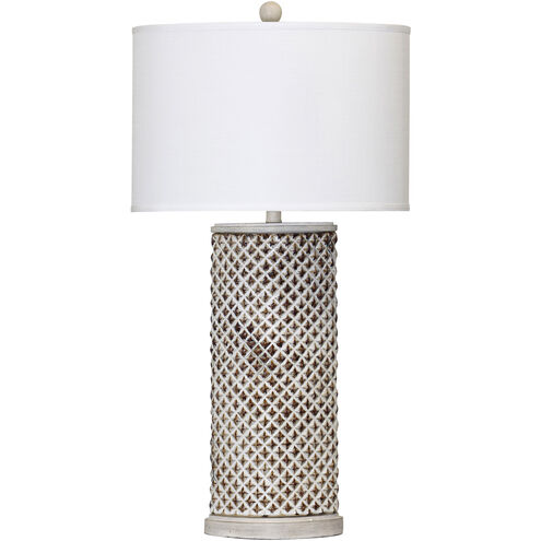 Cameron 34.5 inch 100.00 watt Beige Opal Table Lamp Portable Light