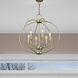 Milania 6 Light 25 inch Antique Brass Chandelier Ceiling Light