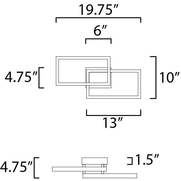Traverse LED LED 19.75 inch Black Outdoor Wall Sconce
