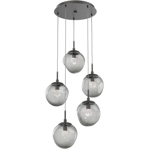 Aster LED LED Graphite Chandelier Ceiling Light, Round Multi-Port
