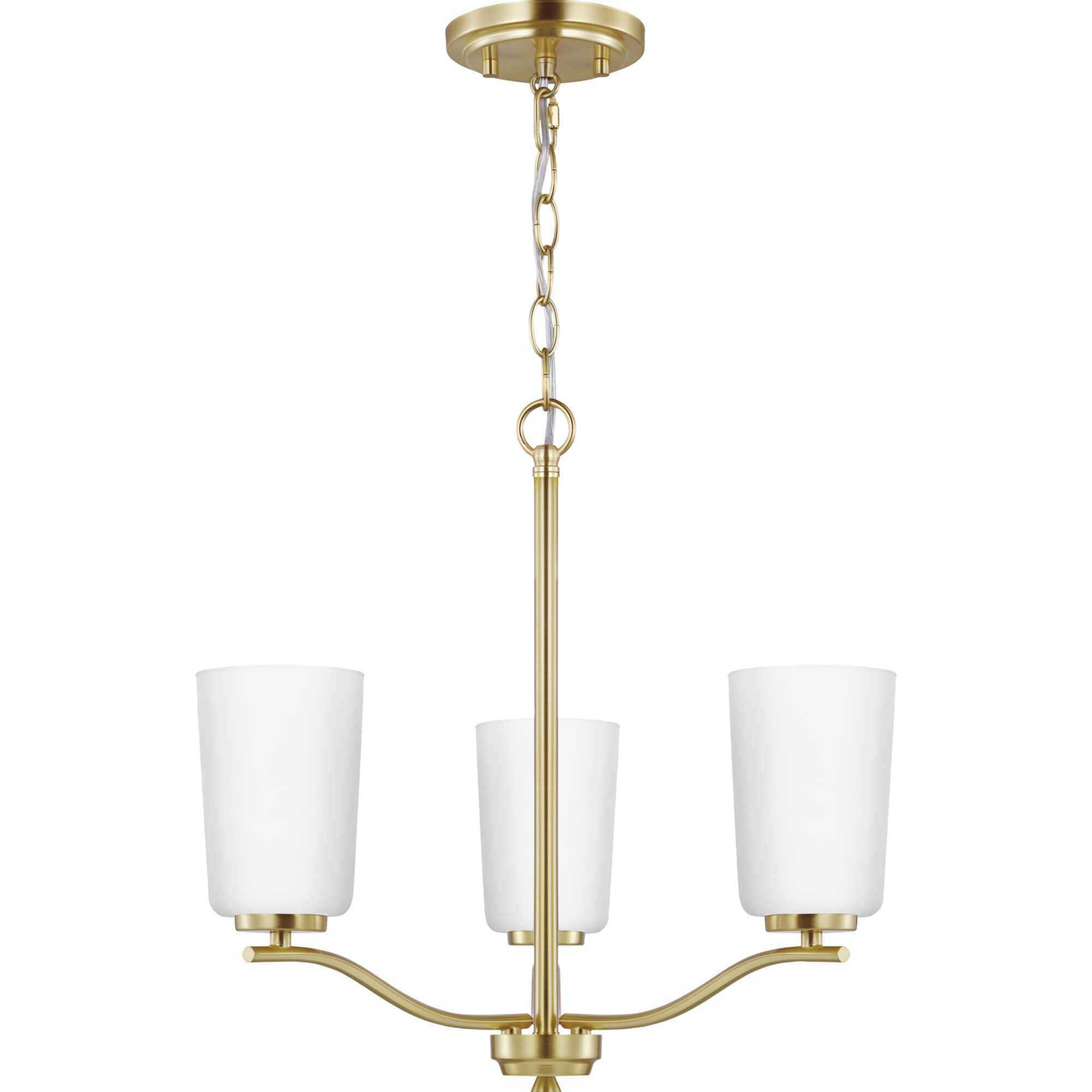 Adley 3 Light 18.12 inch Satin Brass Semi-Flush Convertible Light Ceiling Light
