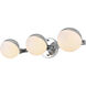 Majesty 3 Light 21 inch Chrome Bath Sconce Wall Light