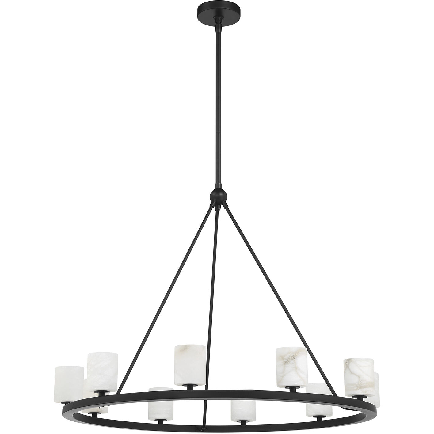 Aragon 10 Light 34.75 inch Matte Black Chandelier Ceiling Light