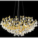 Cast Leaf 8 Light Gold Dining Room Chandelier Ceiling Light