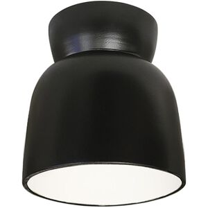 Radiance Collection 1 Light 7.5 inch Carbon Matte Black Outdoor Flush Mount