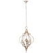 Donalt 17 inch White and Gold Chandelier Ceiling Light