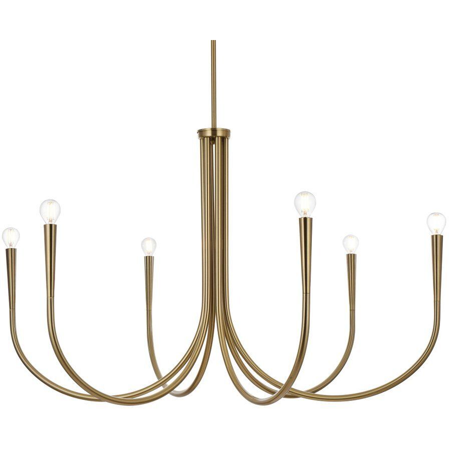 Layne 6 Light 42 inch Gold Chandelier Ceiling Light