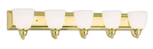 Springfield 5 Light 36 inch Polished Brass Bath Vanity Wall Light