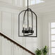 Evandrel 4 Light 16 inch Matte Black Pendant Ceiling Light