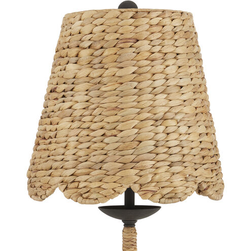 Annabelle 33.5 inch 60.00 watt Natural and Mole Black Table Lamp Portable Light, Suzanne Duin Collection