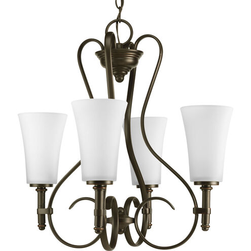 Flirt 4 Light 21 inch Antique Bronze Chandelier Ceiling Light