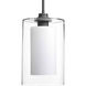 Double Glass 1 Light 7.75 inch Graphite Pendant Ceiling Light