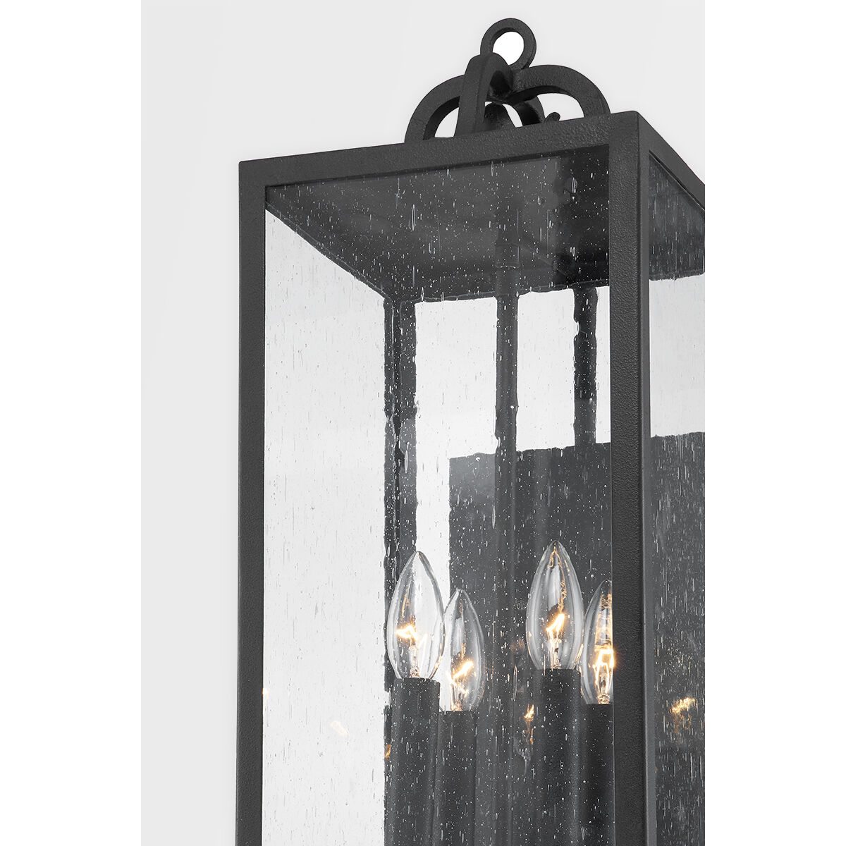 Caiden 4 Light 28 inch Forged Iron Outdoor Wall Sconce