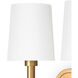 Legend Wall Sconce Wall Light in Natural Brass, Double