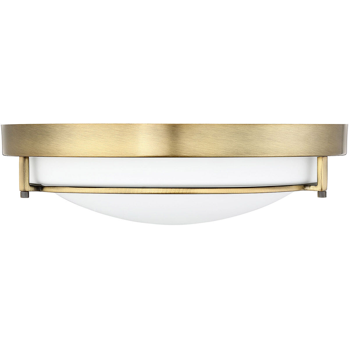 Modern 2 Light 13 inch Natural Brass Flush Mount Ceiling Light