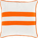 Linen Stripe 22 inch Burnt Orange, Cream Pillow Kit