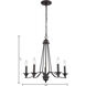 Farmington 5 Light 21 inch Oil Rubbed Bronze Chandelier Ceiling Light