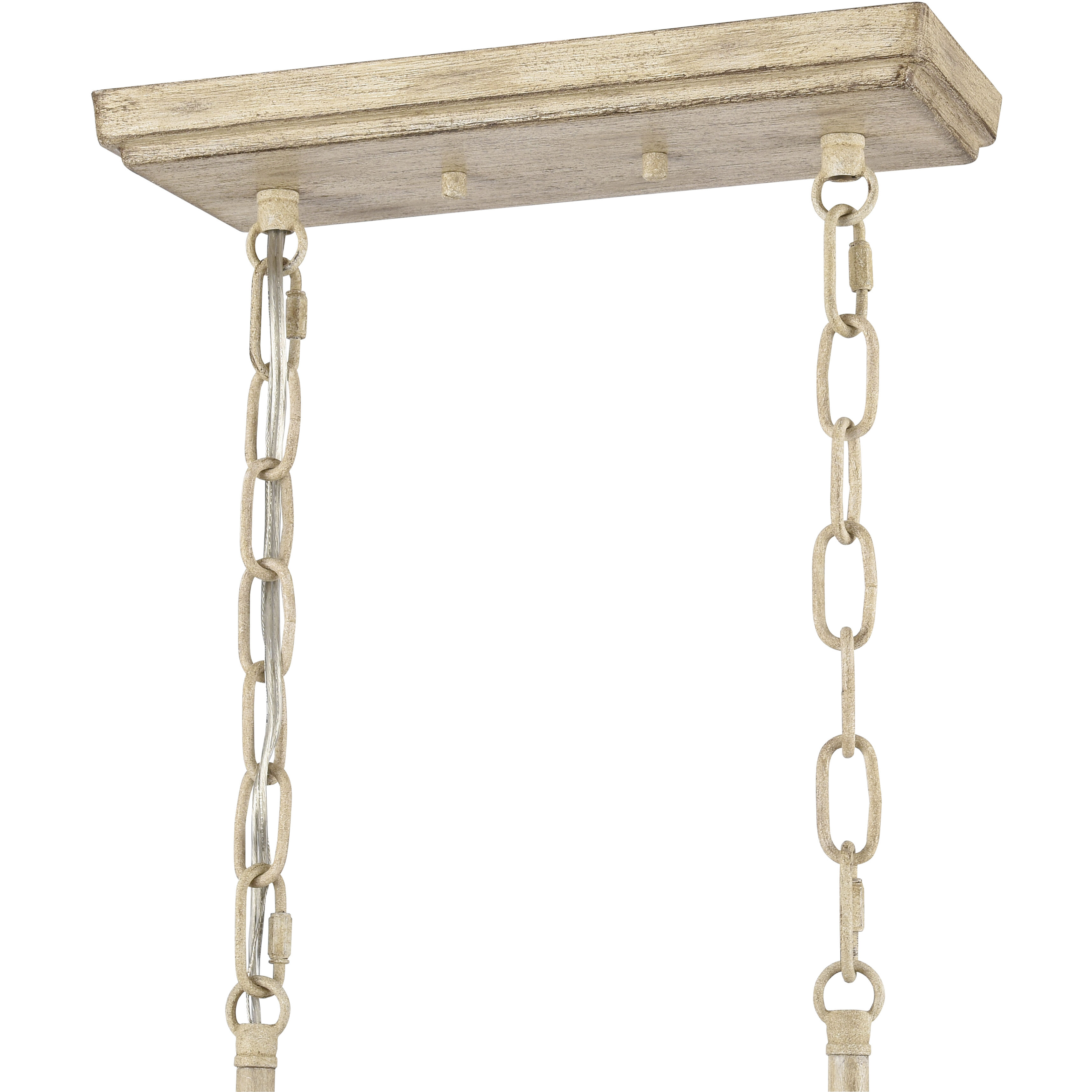 Ellisville 6 Light 34 inch Antique Cream Linear Chandelier Ceiling Light