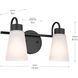 Erma 2 Light 13.5 inch Black Bath Vanity Light Wall Light, 2 Arm