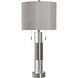 Cameron 35 inch 60.00 watt Silver and Platinum Crystal Table Lamp Portable Light