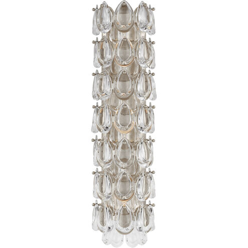 AERIN Liscia 3 Light 6 inch Burnished Silver Leaf Sconce Wall Light