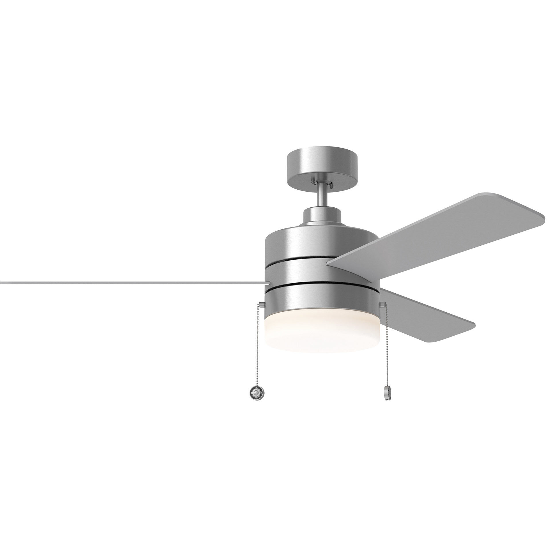 Syrus 52 52 inch Brushed Steel with Silver Blades Ceiling Fan
