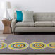 Dazzle 36 X 24 inch Charcoal/Lime/Sky Blue/Taupe/Dark Brown/Ivory Rugs, Wool