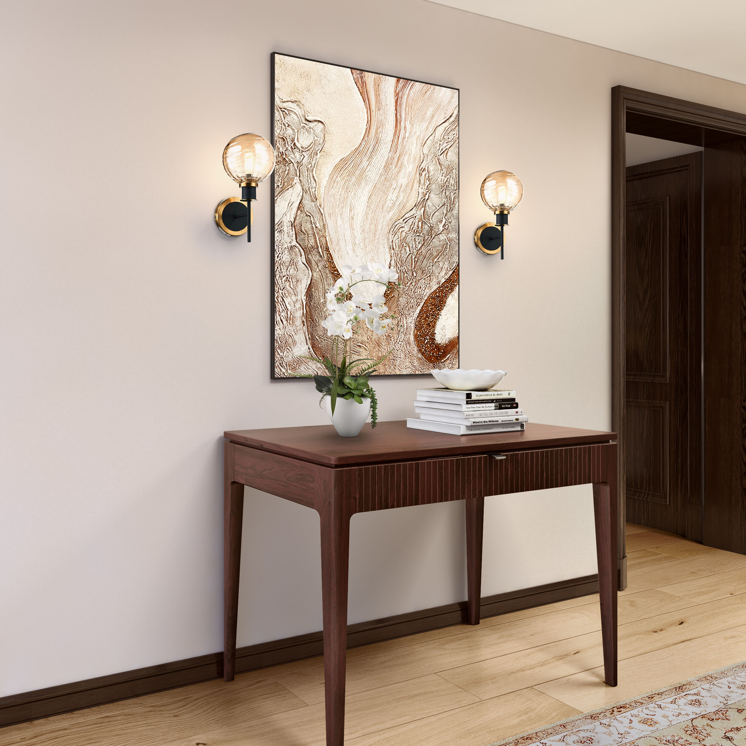 Gem Wall Sconce Wall Light in Amber