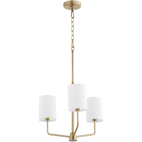 Harmony 3 Light 18 inch Aged Brass Chandelier Ceiling Light