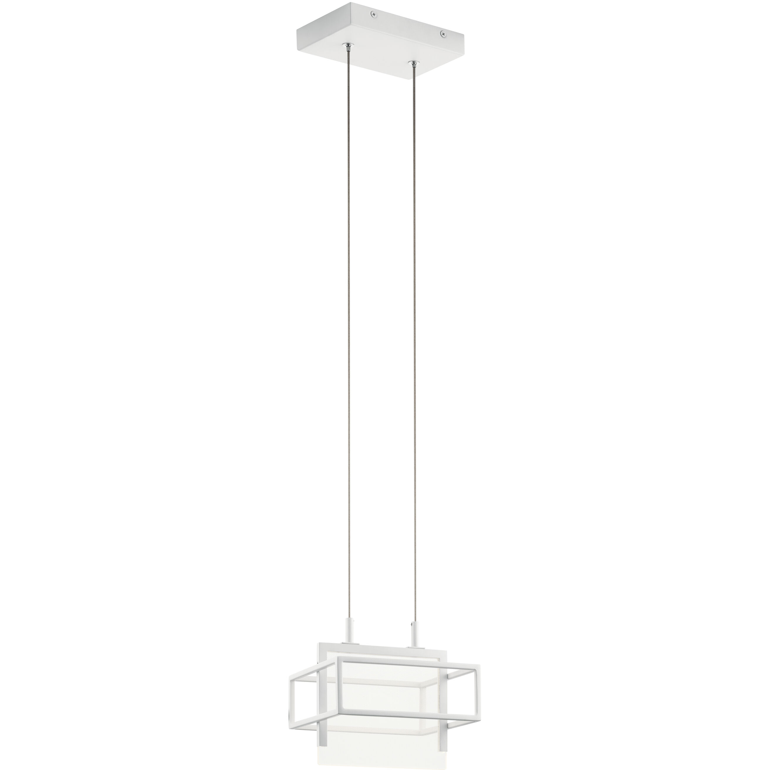 Vega LED 8 inch Matte Black Mini Pendant Ceiling Light in Chrome