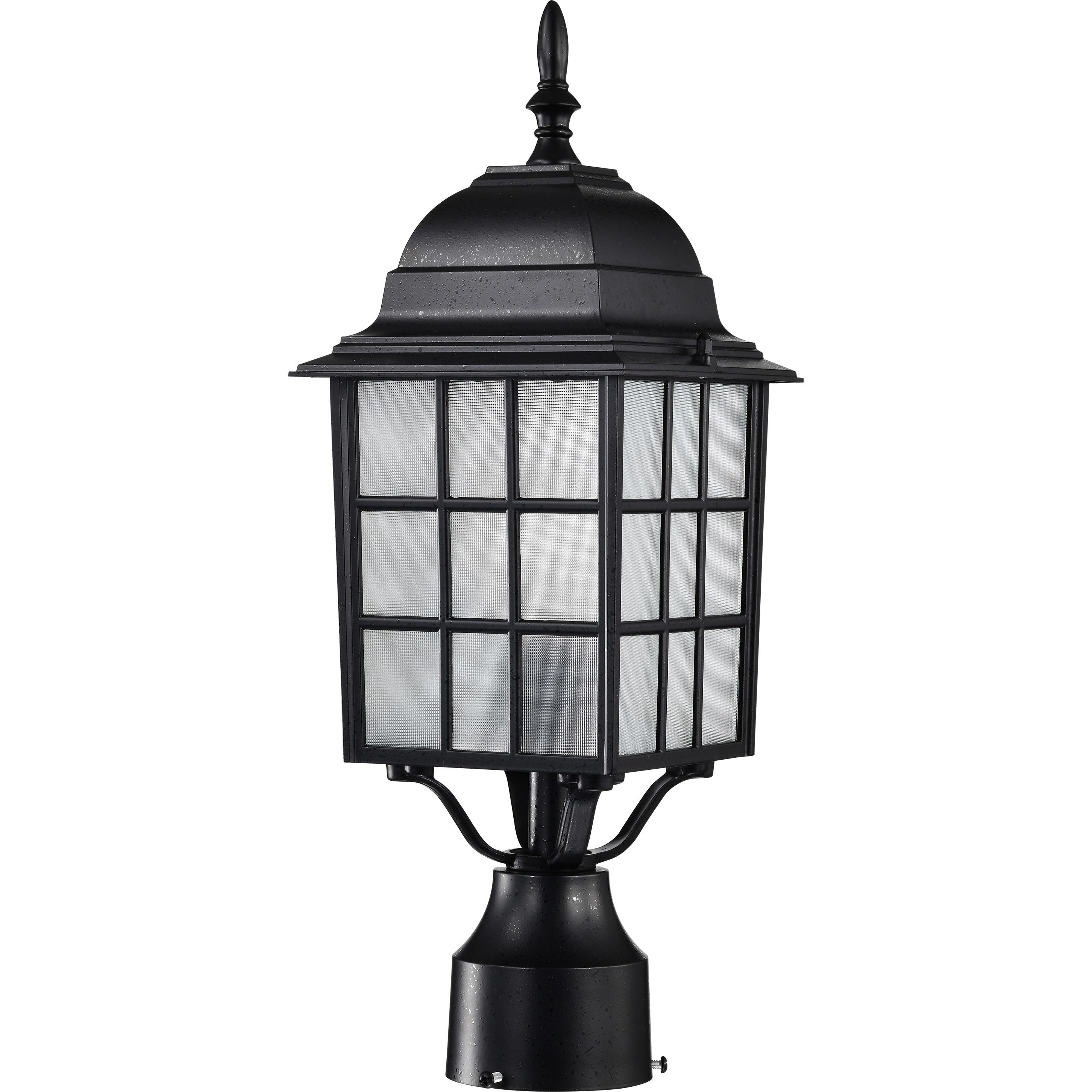 Adams 1 Light 18 inch Textured Black Outdoor Post Light