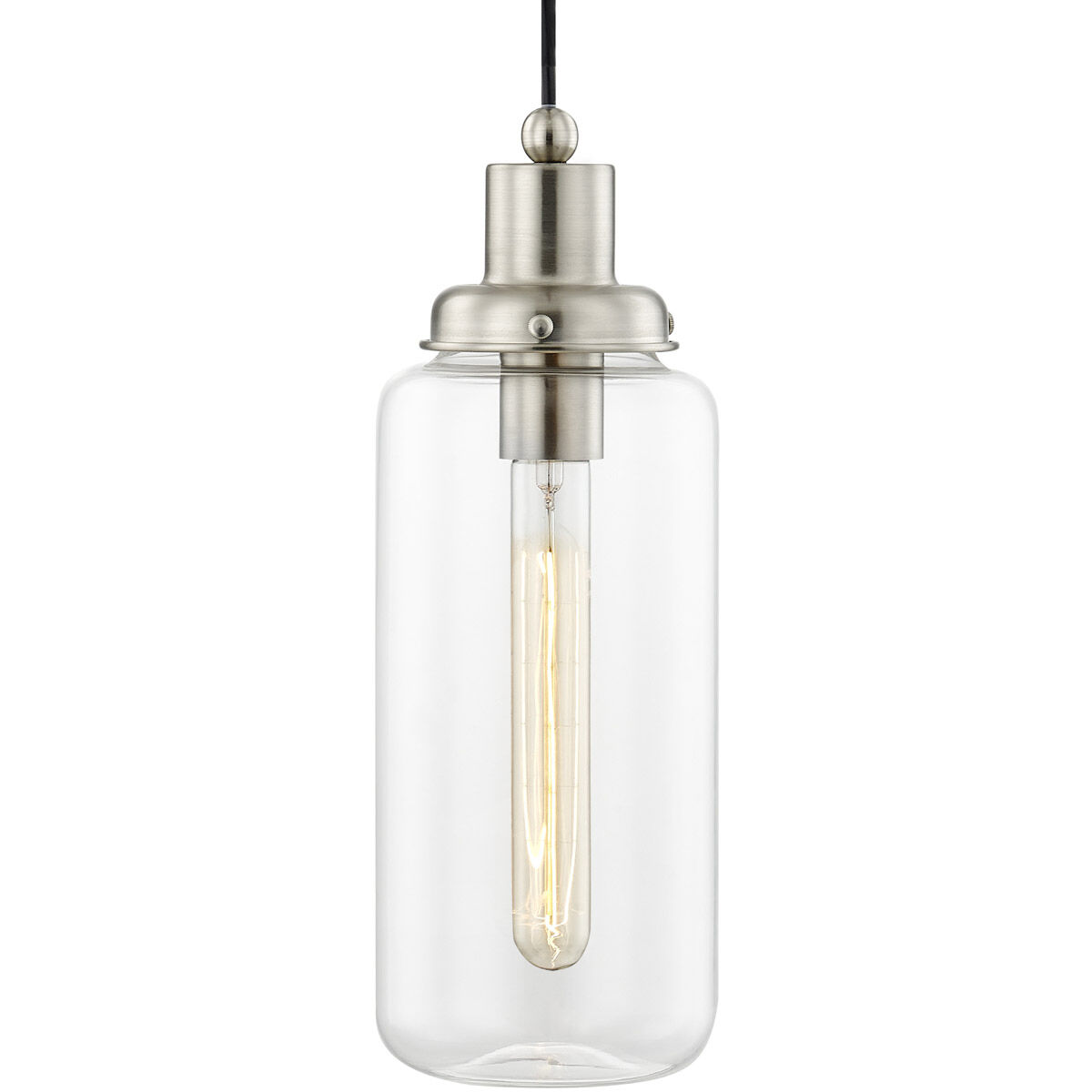 Art Glass 1 Light 5 inch Brushed Nickel Mini Pendant Ceiling Light