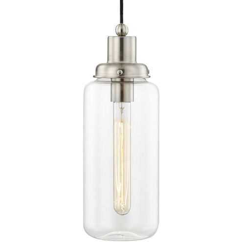 Art Glass 1 Light 5 inch Brushed Nickel Mini Pendant Ceiling Light