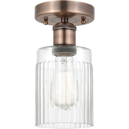 Hadley 1 Light 4.5 inch Antique Copper Semi-Flush Mount Ceiling Light