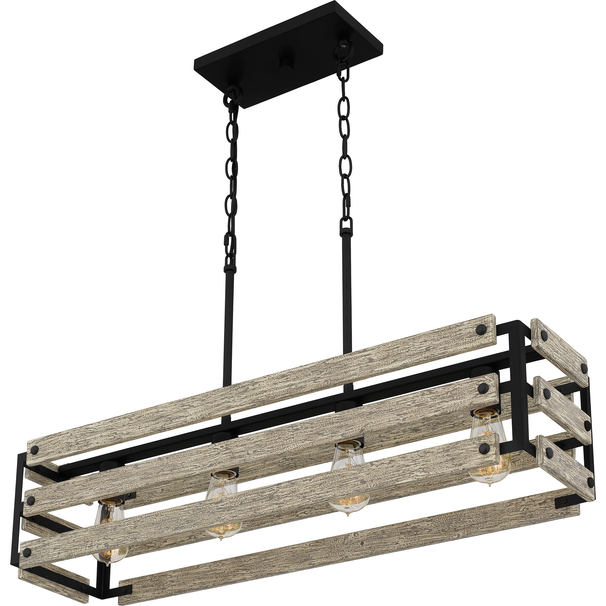 Ashburn 4 Light 34 inch Earth Black Island Light Ceiling Light