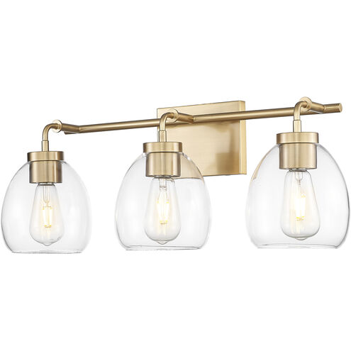 Dawes 3 Light 24 inch Brass Vanity Wall Light