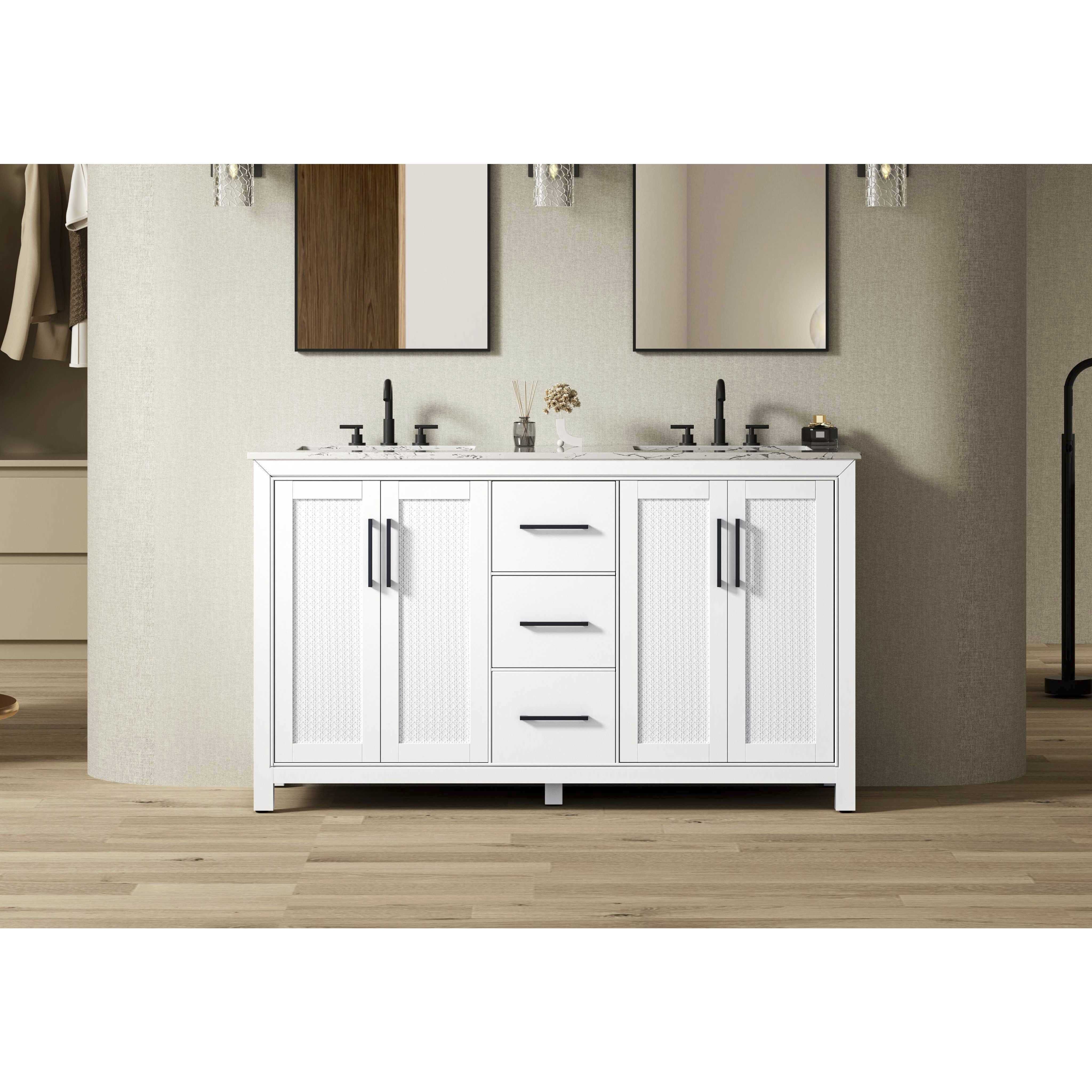 Alina 60 X 34 inch White Bathroom Vanity Cabinet
