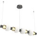 Torno Mandrel LED 53.3 inch Graphite with Chalk Linear Chandelier Ceiling Light