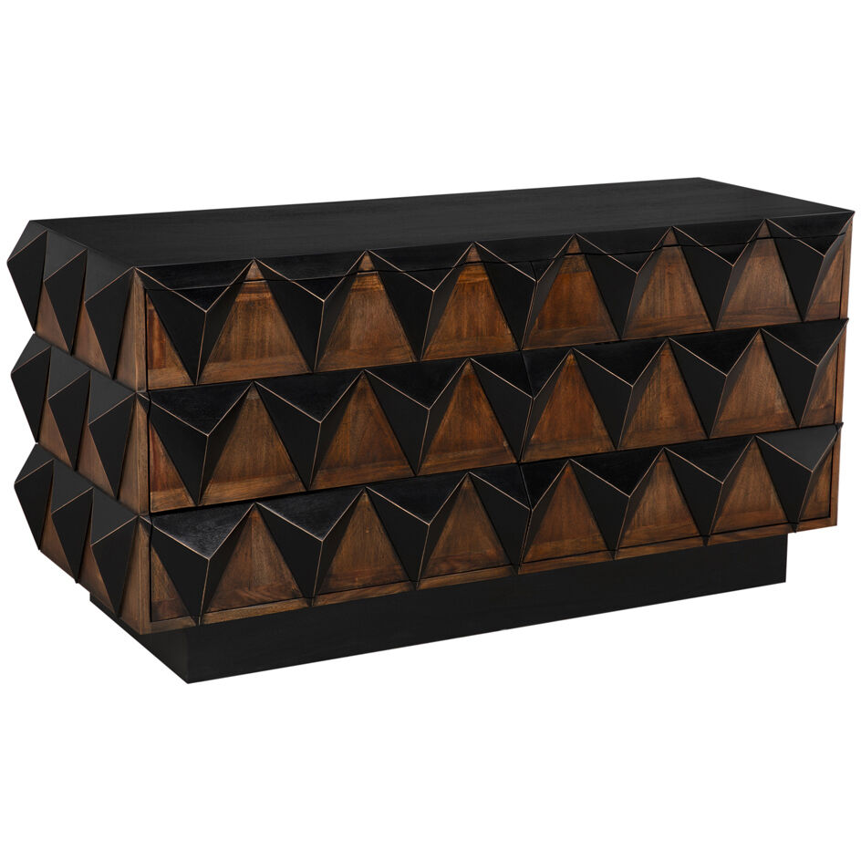 Nigel Hand Rubbed Black and Brown Chest