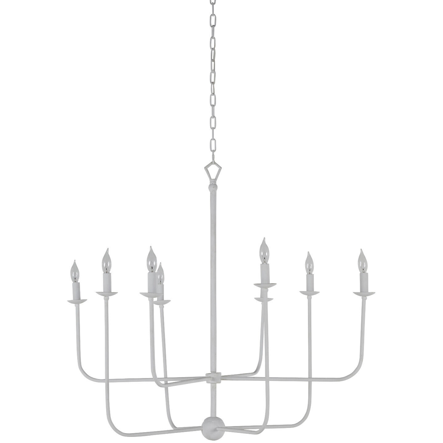 Lilly 8 Light 42 inch Plaster White Chandelier Ceiling Light